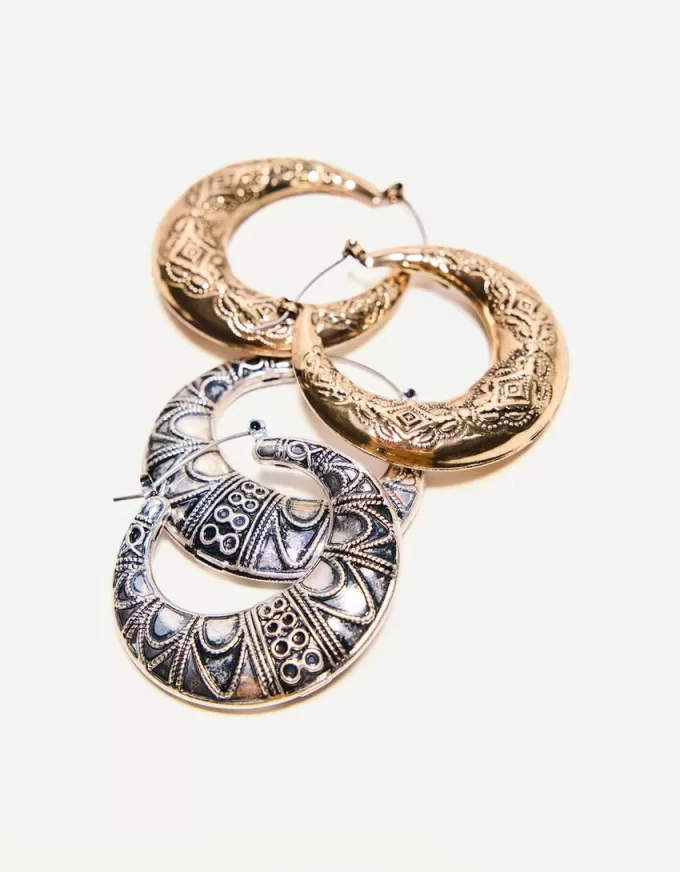 2-pack of boho hoop earrings 2-pack of boho hoop earrings