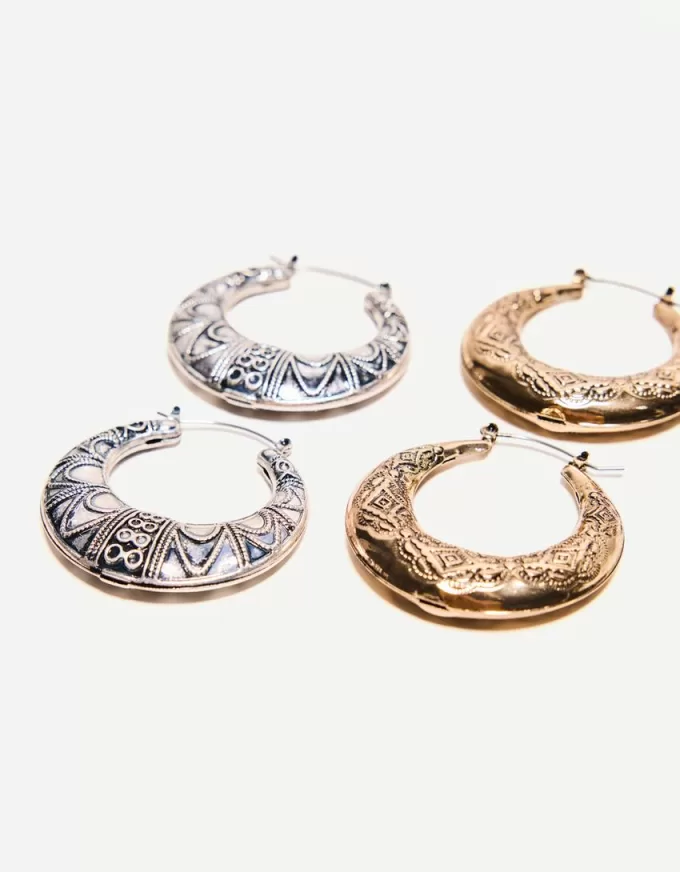 2-pack of boho hoop earrings 2-pack of boho hoop earrings