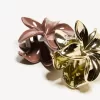 2-pack of metallic flower hair clips 2-pack of metallic flower hair clips