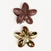 2-pack of metallic flower hair clips 2-pack of metallic flower hair clips