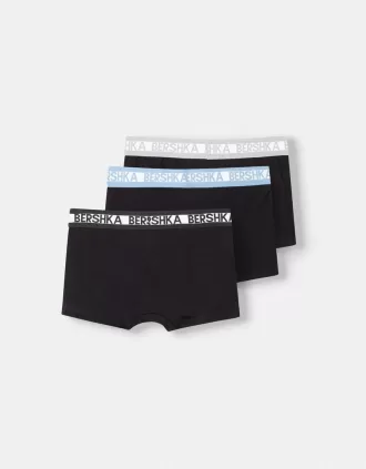 3-pack of boxers with wide printed waistband