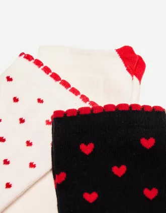 3-pack of heart socks