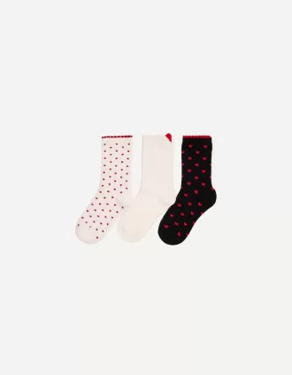3-pack of heart socks