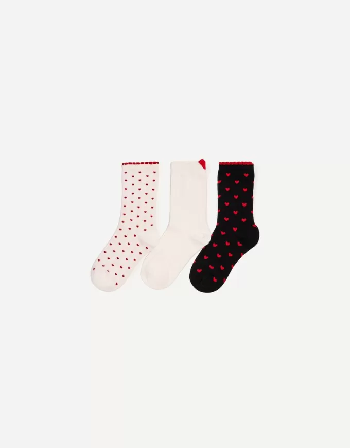 3-pack of heart socks 3-pack of heart socks