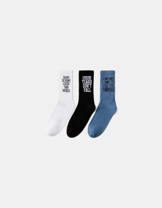 3-pack of printed socks