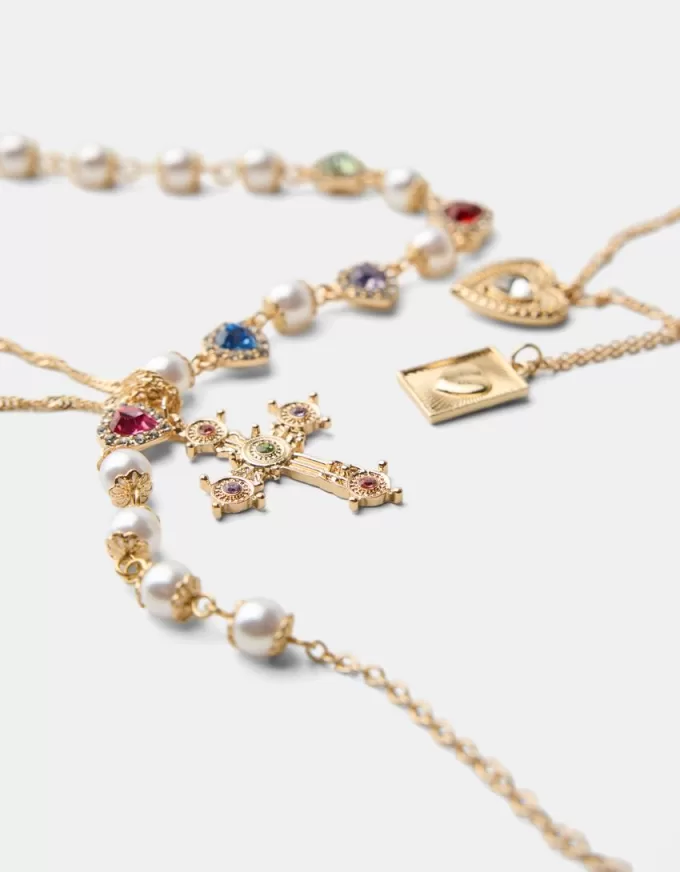 4-pack of rhinestone cross necklaces 4-pack of rhinestone cross necklaces