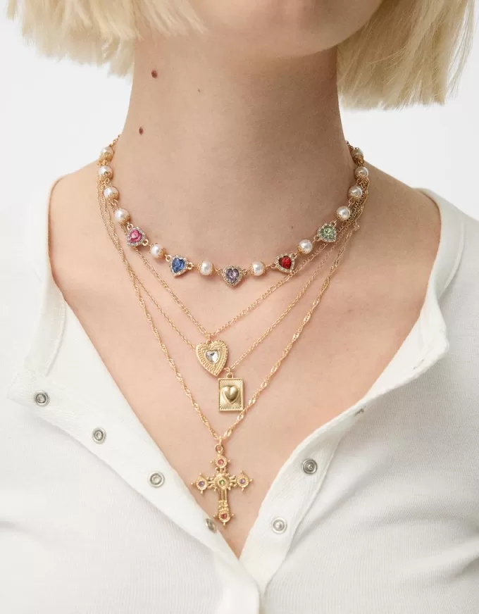 4-pack of rhinestone cross necklaces 4-pack of rhinestone cross necklaces