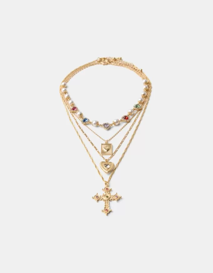 4-pack of rhinestone cross necklaces 4-pack of rhinestone cross necklaces