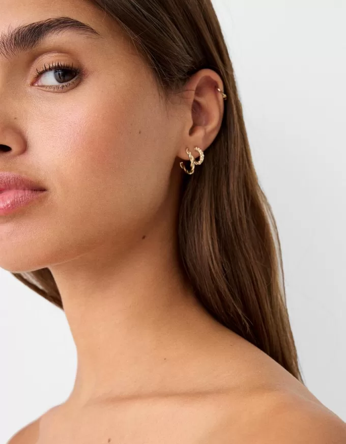 9-pack of textured earrings 9-pack of textured earrings