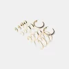 9-pack of textured earrings 9-pack of textured earrings