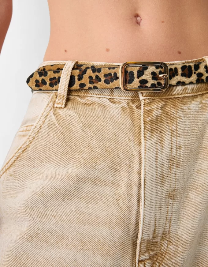 Animal print belt with buckle Animal print belt with buckle