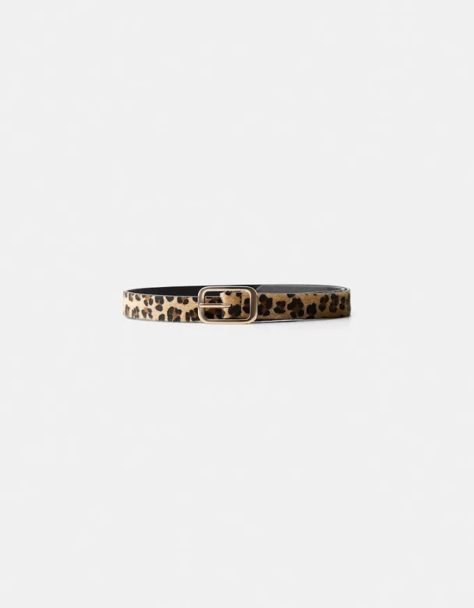 Animal print belt with buckle Animal print belt with buckle