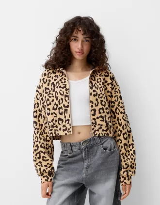 Animal print hoodie