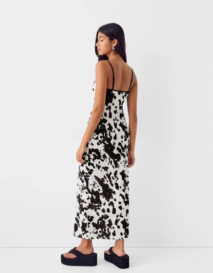 Animal print midi dress