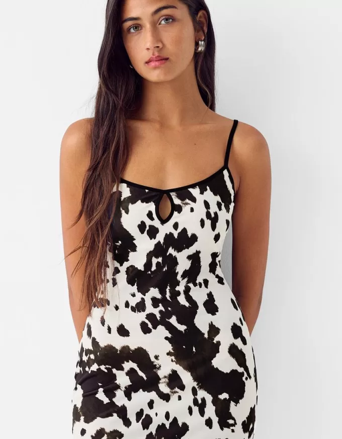 Animal print midi dress