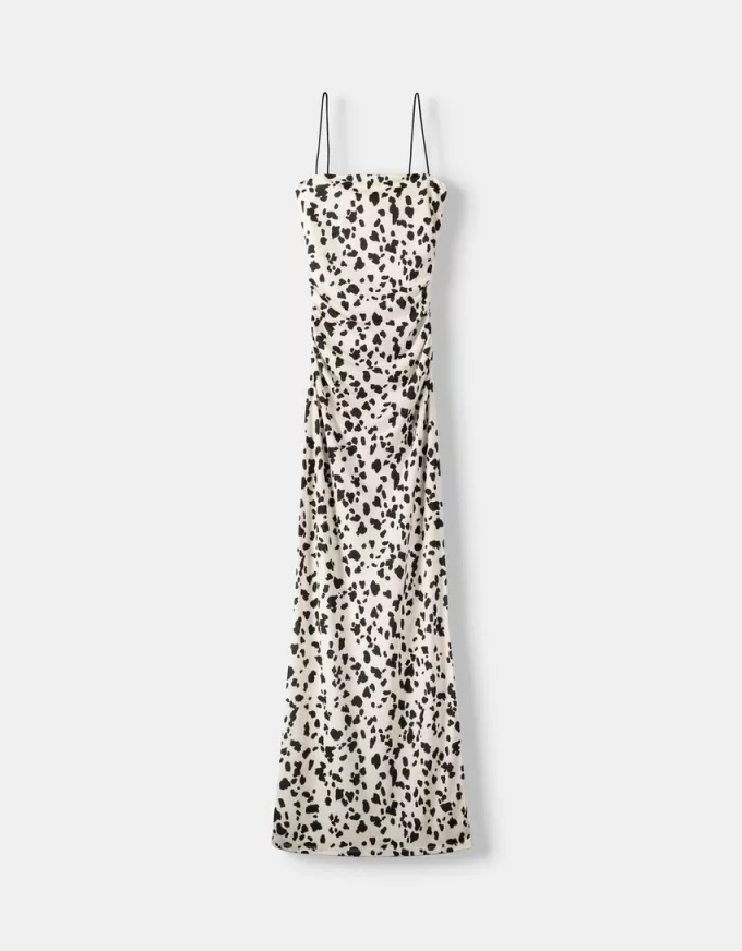 Animal print midi dress