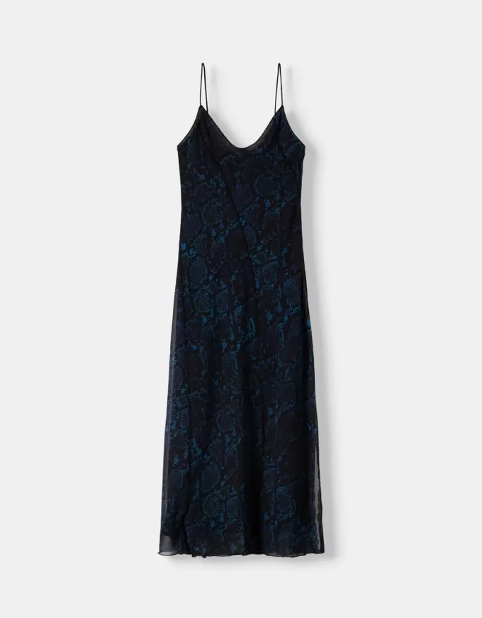 Animal print midi dress