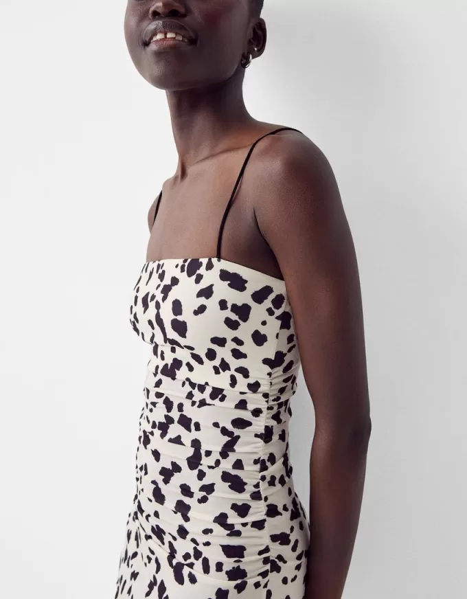 Animal print midi dress