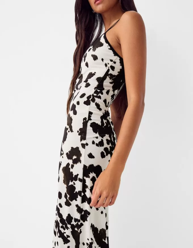 Animal print midi dress