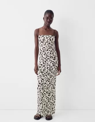 Animal print midi dress