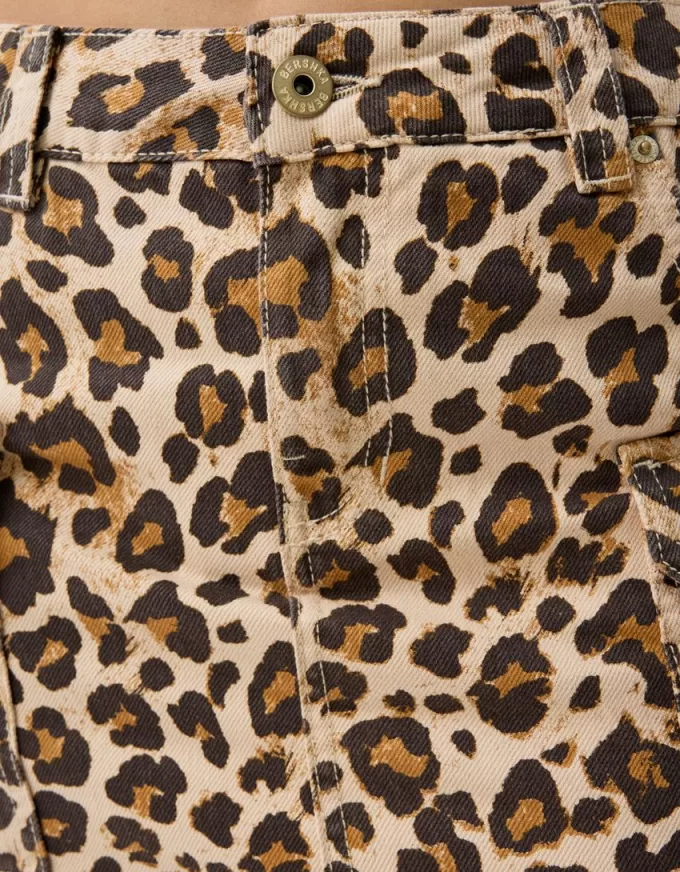 Animal print mini skirt