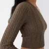 Asymmetric cable-knit sweater Asymmetric cable-knit sweater