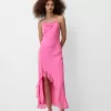 Asymmetric dress with ruffle Asymmetric dress with ruffle