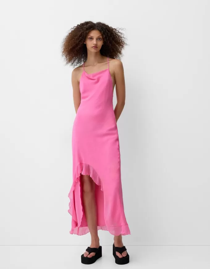 Asymmetric dress with ruffle Asymmetric dress with ruffle