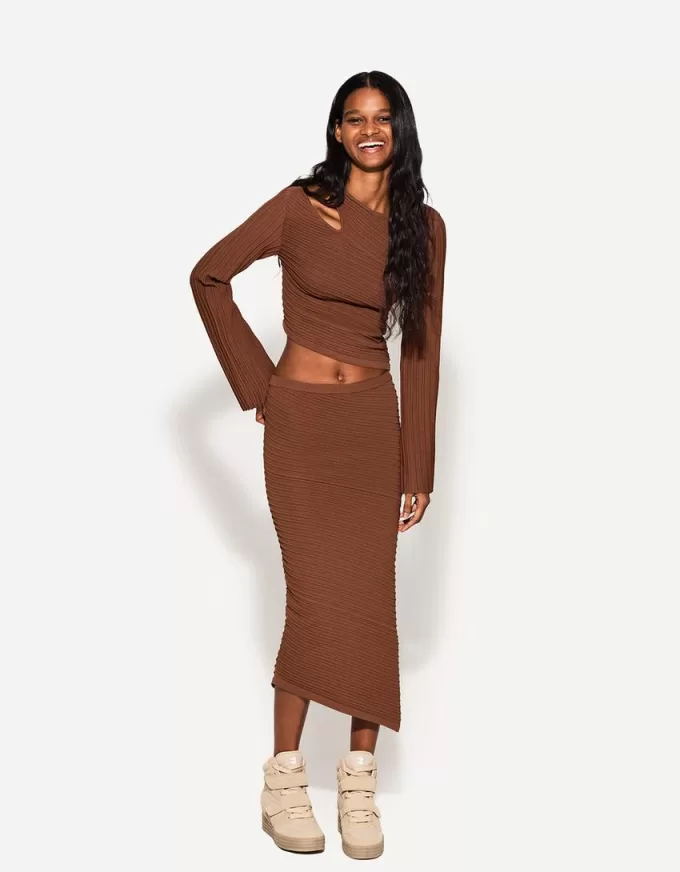 Asymmetric midi skirt Asymmetric midi skirt