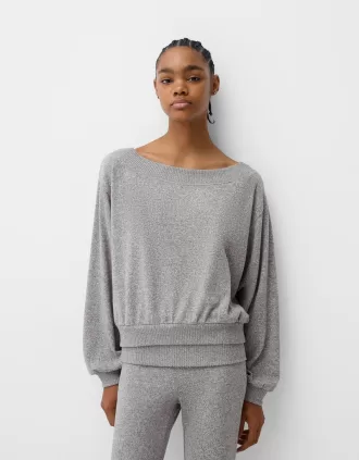 Asymmetric soft touch sweater