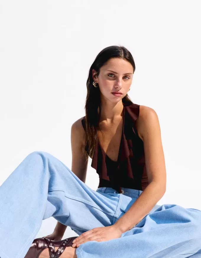 BERSHKA SERIES draped strappy bodysuit BERSHKA SERIES draped strappy bodysuit