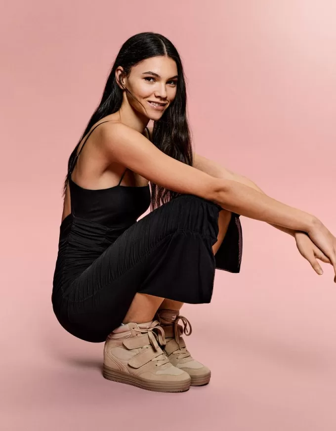 BERSHKA SERIES gathered midi dress BERSHKA SERIES gathered midi dress