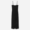 BERSHKA SERIES gathered midi dress BERSHKA SERIES gathered midi dress