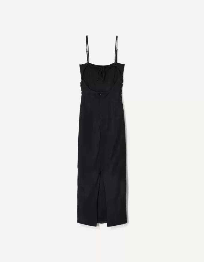 BERSHKA SERIES gathered midi dress BERSHKA SERIES gathered midi dress