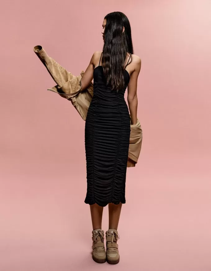 BERSHKA SERIES gathered midi dress BERSHKA SERIES gathered midi dress