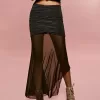 BERSHKA SERIES gathered tulle midi skirt BERSHKA SERIES gathered tulle midi skirt