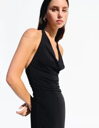 BERSHKA SERIES midi dress with asymmetric hem