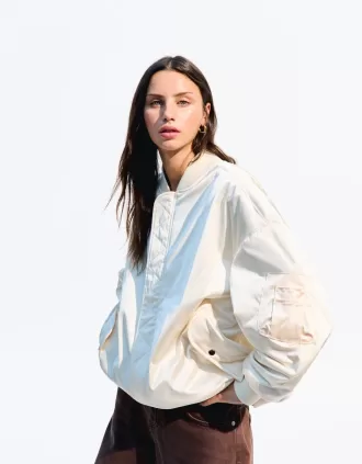 BERSHKA SERIES oversize bomber jacket
