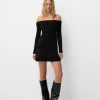 BERSHKA SERIES ruffled long sleeve mini dress BERSHKA SERIES ruffled long sleeve mini dress