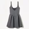 BERSHKA SERIES voluminous neoprene-effect skirt dress