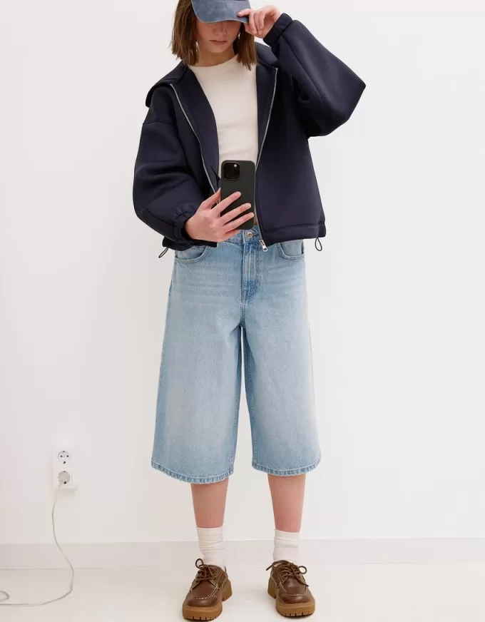 Baggy denim Bermuda shorts Baggy denim Bermuda shorts