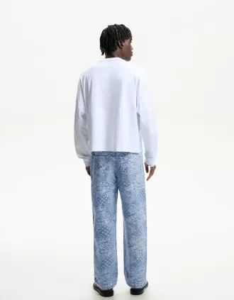Baggy jacquard jeans