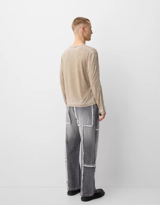 Baggy jeans with fringing Baggy jeans with fringing