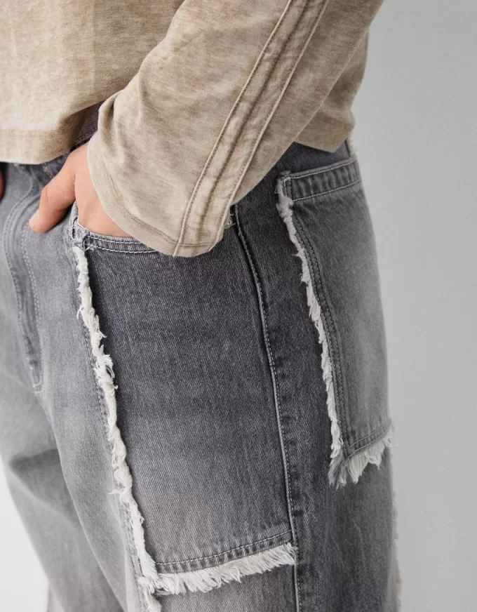 Baggy jeans with fringing Baggy jeans with fringing