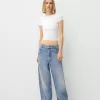 Baggy jeans with seam details