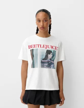 Beershka x Beetlejuice print T-shirt