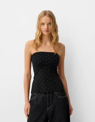 Bejeweled bandeau top