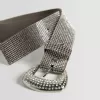 Belt with rhinestone buckle Belt with rhinestone buckle