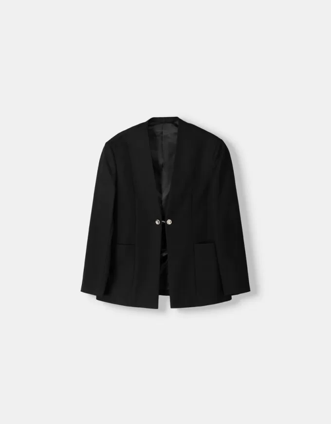Blazer with button details