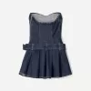Box pleat denim mini dress Box pleat denim mini dress